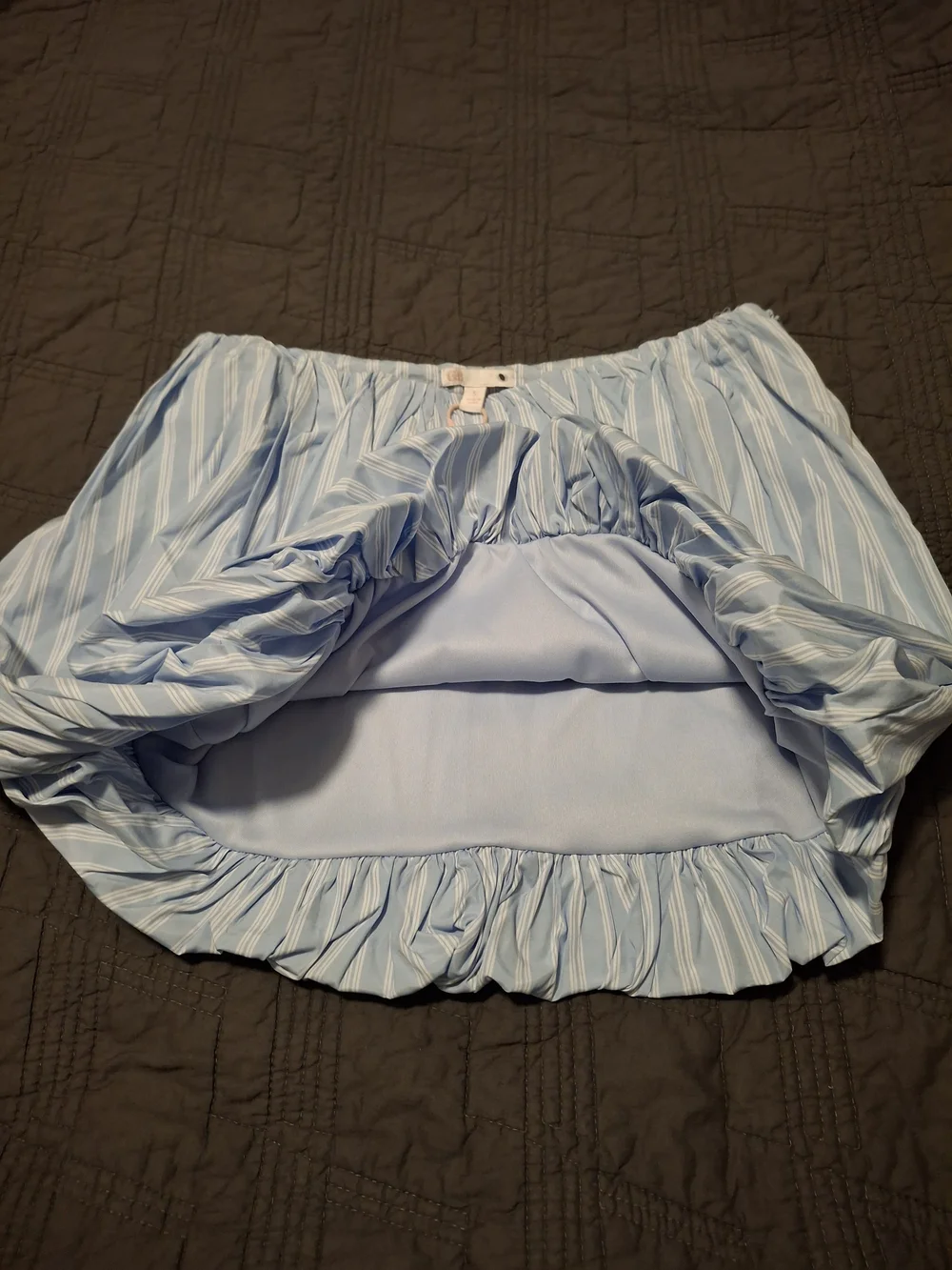 Gianni Bini Light Blue Striped Bubble Skirt - Women
